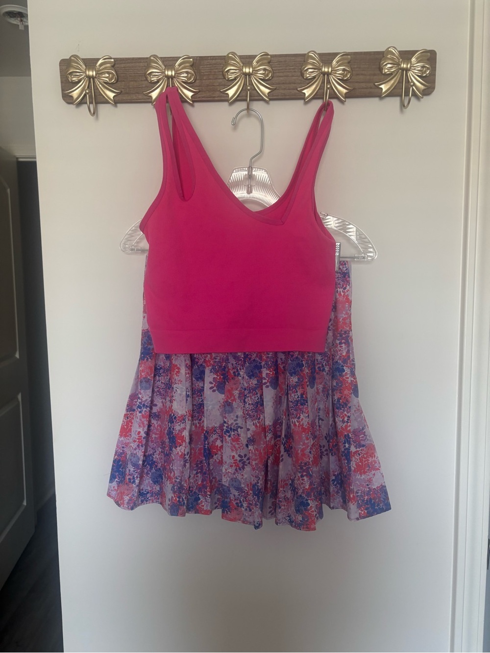 Golf Outfit | Floral Skirt with Ribbed Tank set